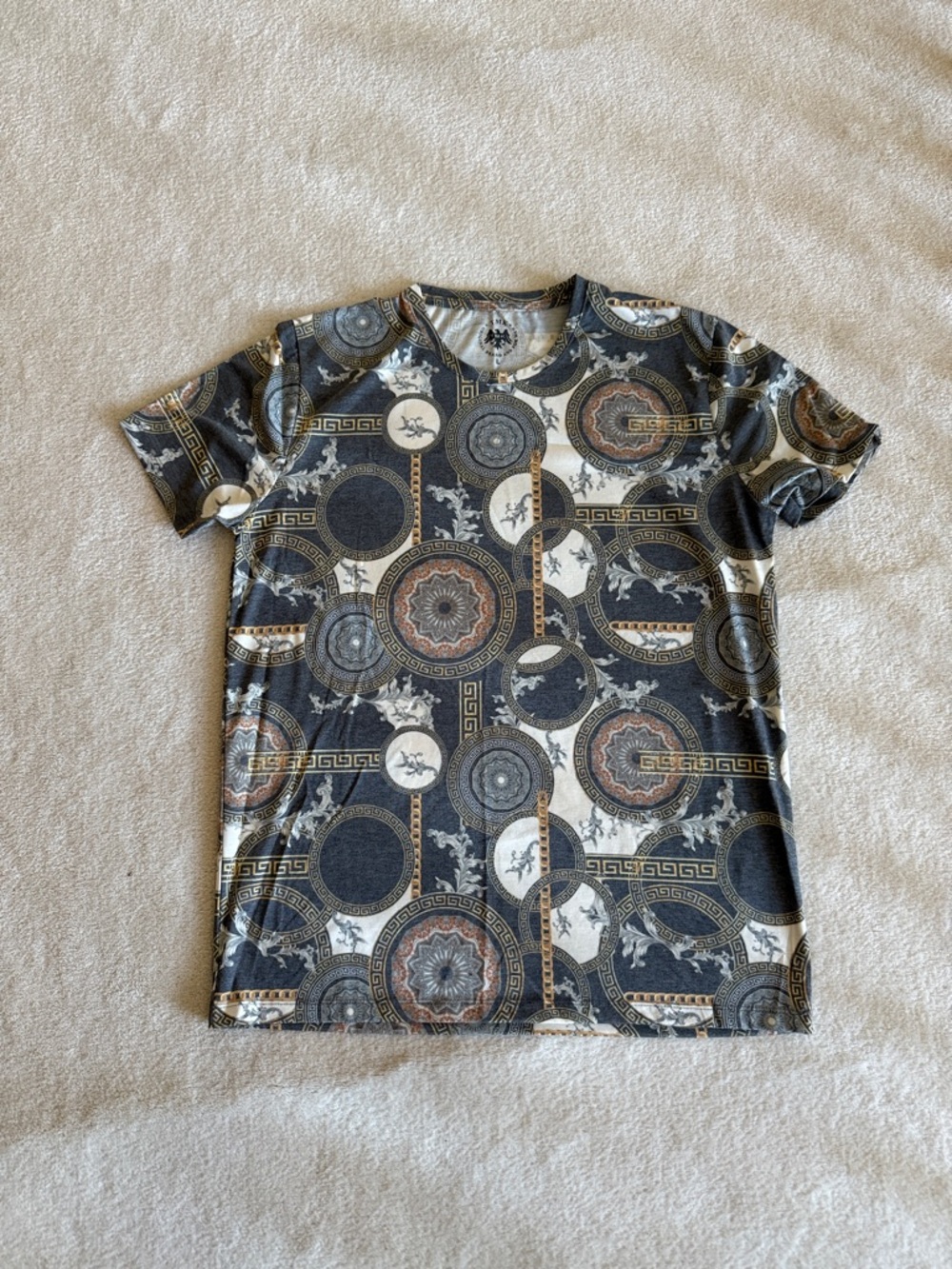 Vintage 90’s style Baroque Grecian style printed tee